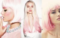 девушки с розово-белыми волосами
